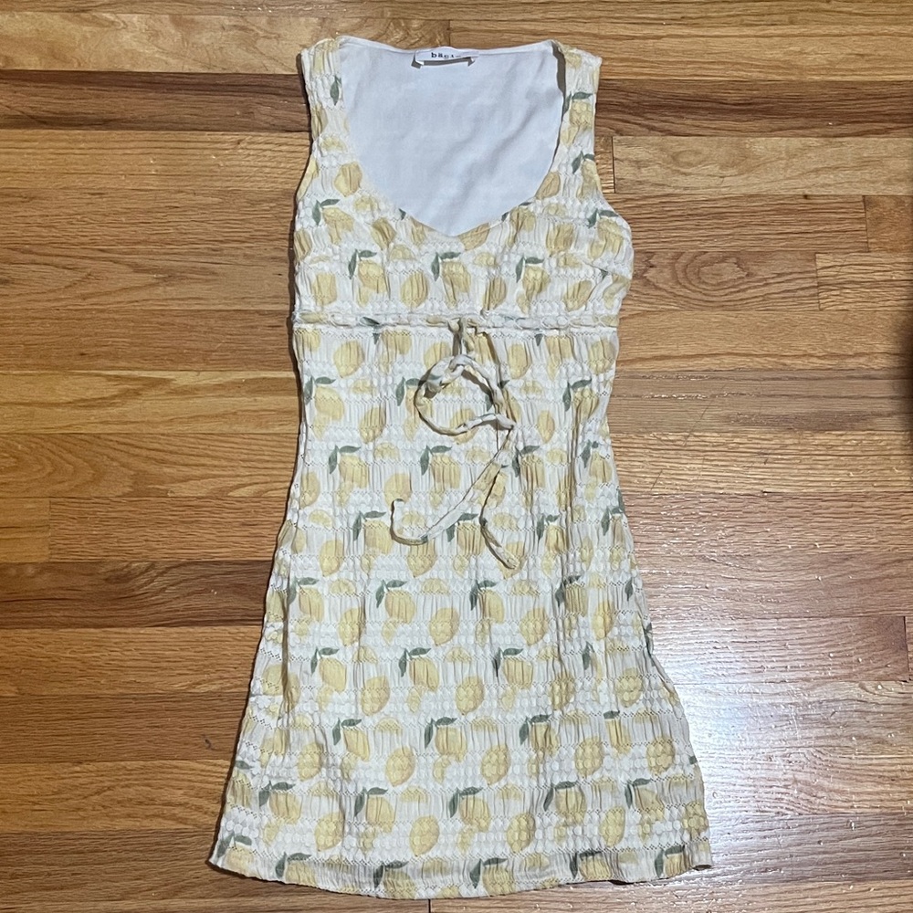 Lemon Print Mini Dress